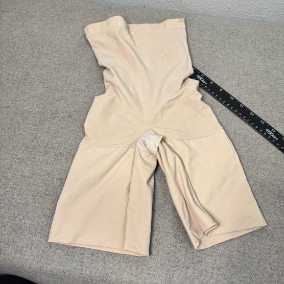 Spanx Power Series Mid Thigh Sculpting Shorts Beige Shapewear Smoothing Women L - Picture 6 of 6